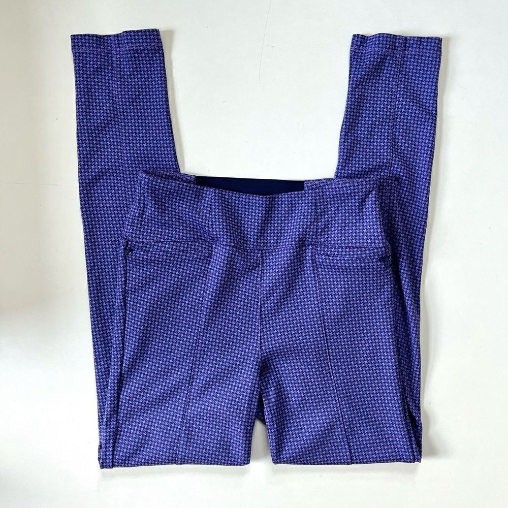 Betabrand Purple Houndstooth Pants Small Long